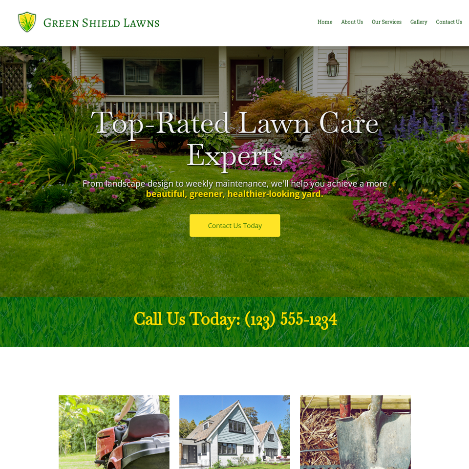 Lawn services website design template
