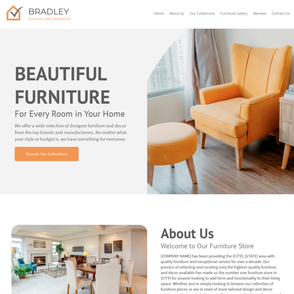 Furniture store website template