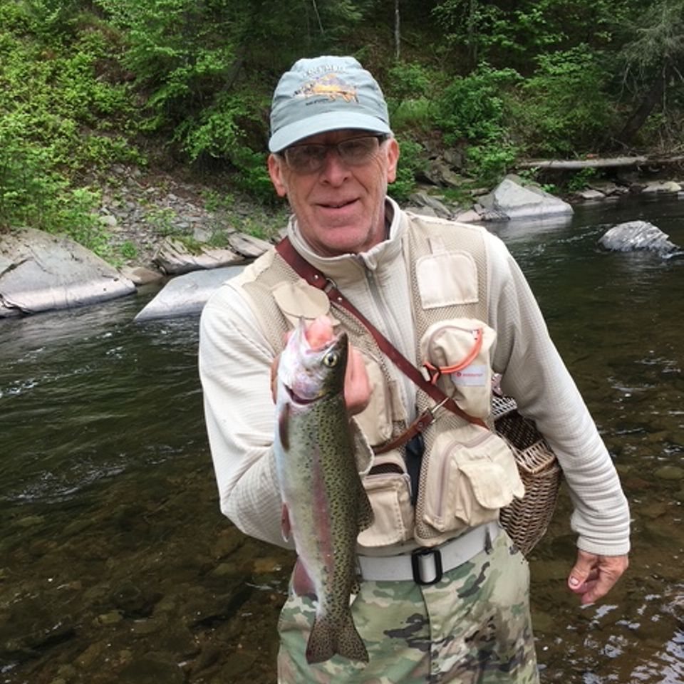 Leo Rosenberger of Lancaster, caught this 21”, 4.5 lb. Rainbow Trout