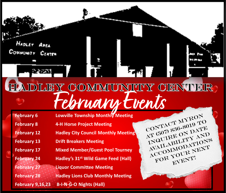 Community center events   february 2024