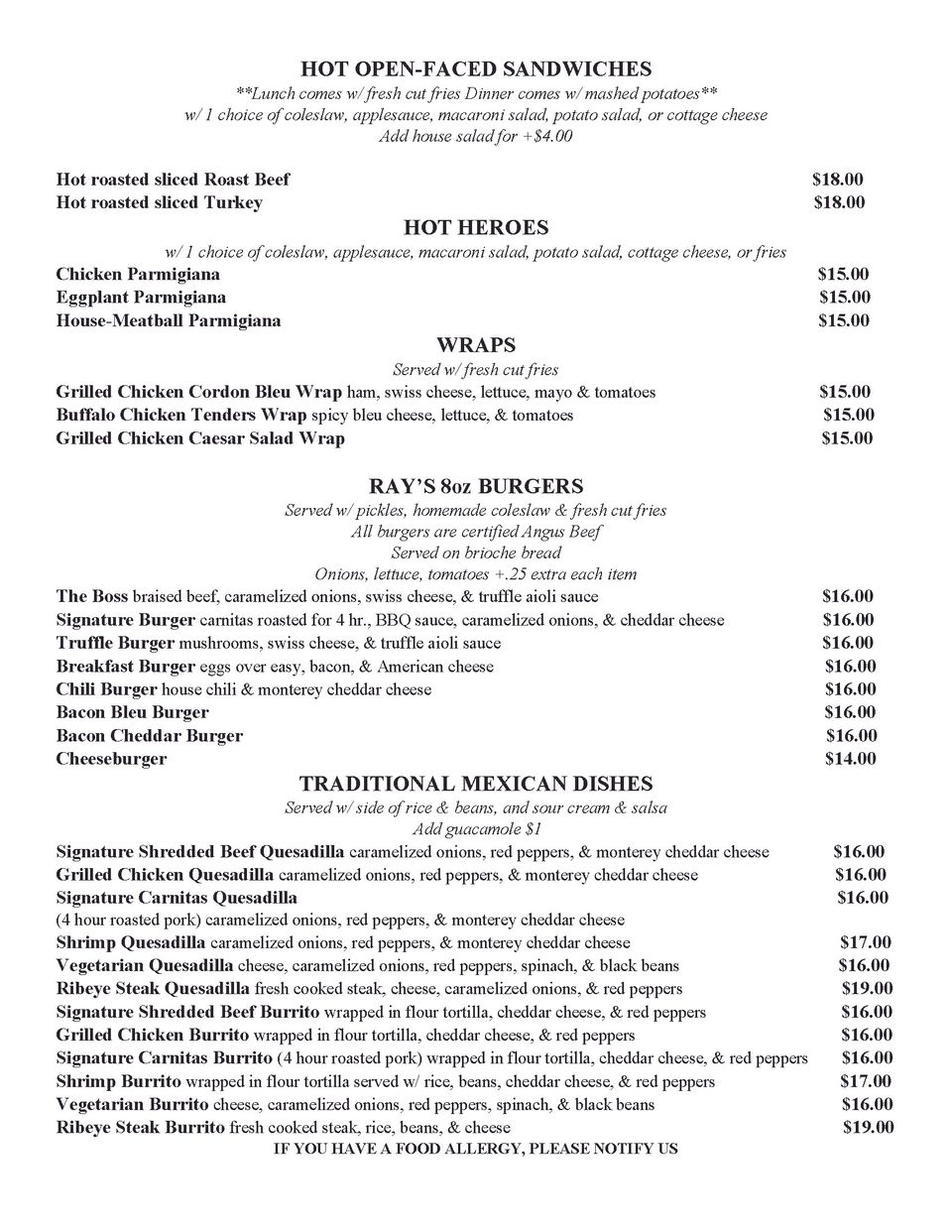 Lunch menu rays  page 3
