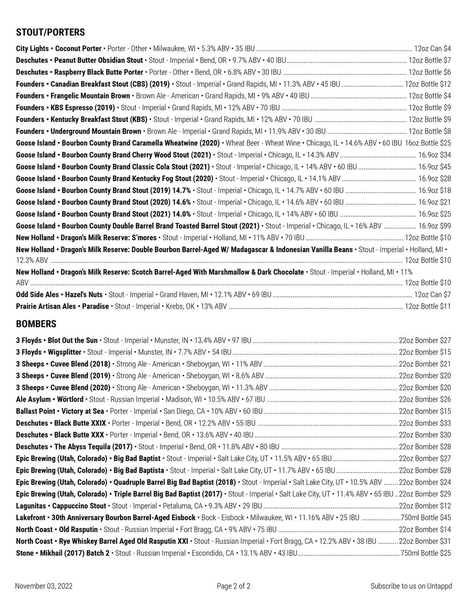 Beer menu 11.3 1