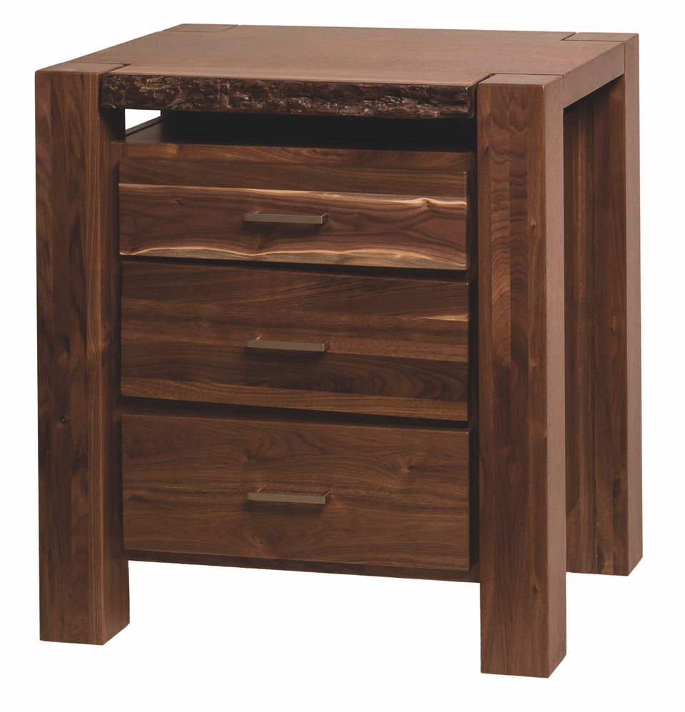 Deer live edge 3 drawer night stand 3213 lens