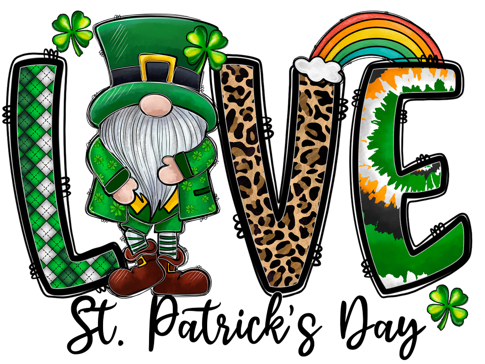 Seasons   st patricks day love gnome and rainbow 1