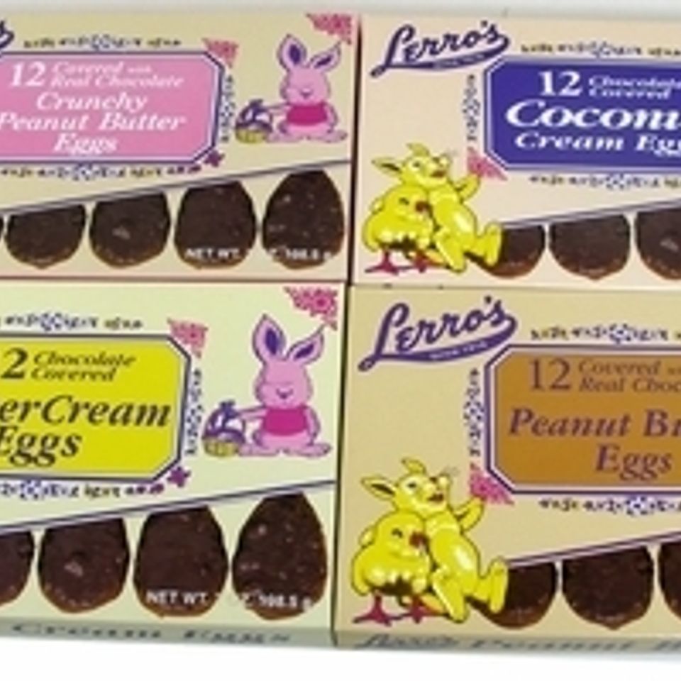 Lerro chocolate egg trays 12ct choose coconut peanut butter or butter cream 16