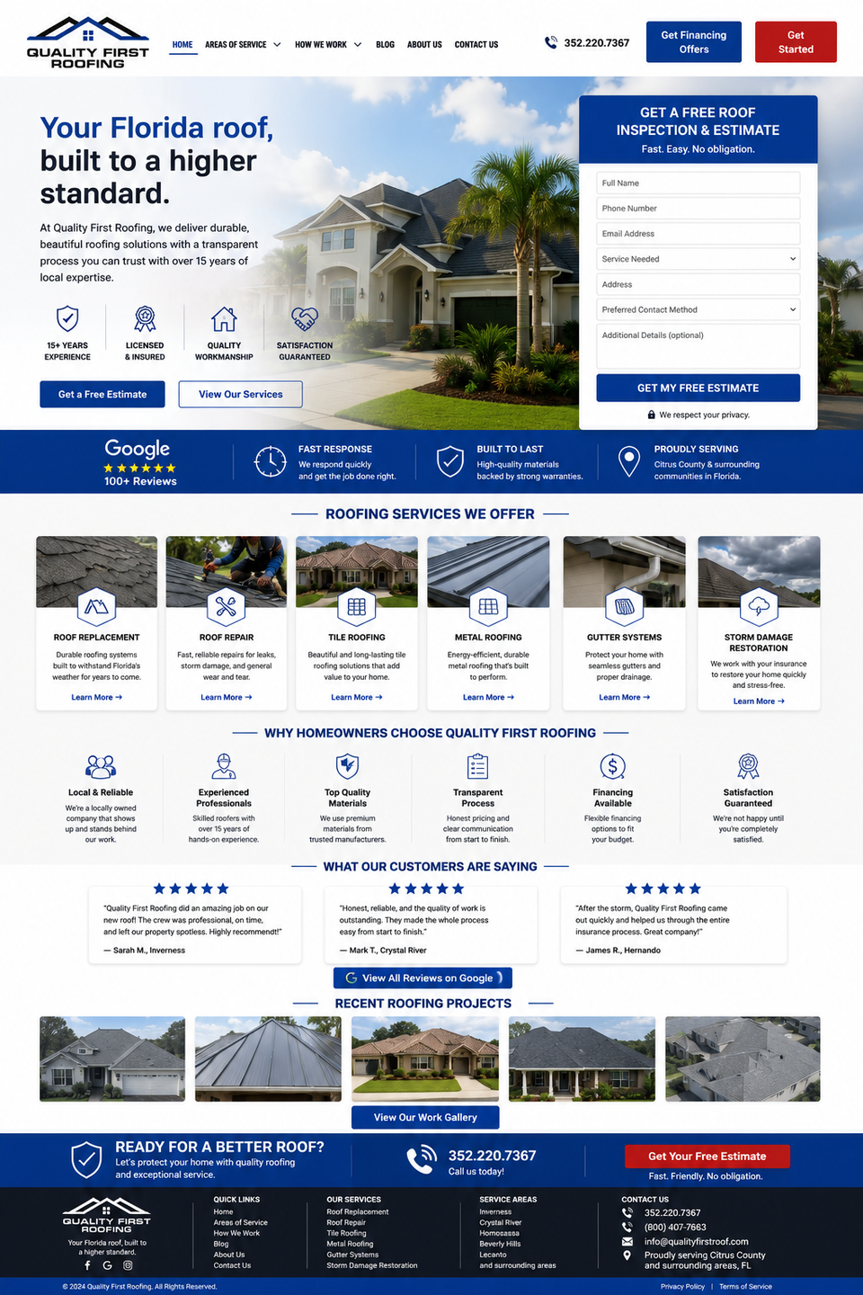 Quality roofing mockup