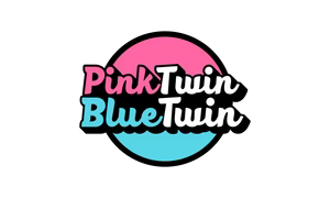 Pink twin blue twin logo