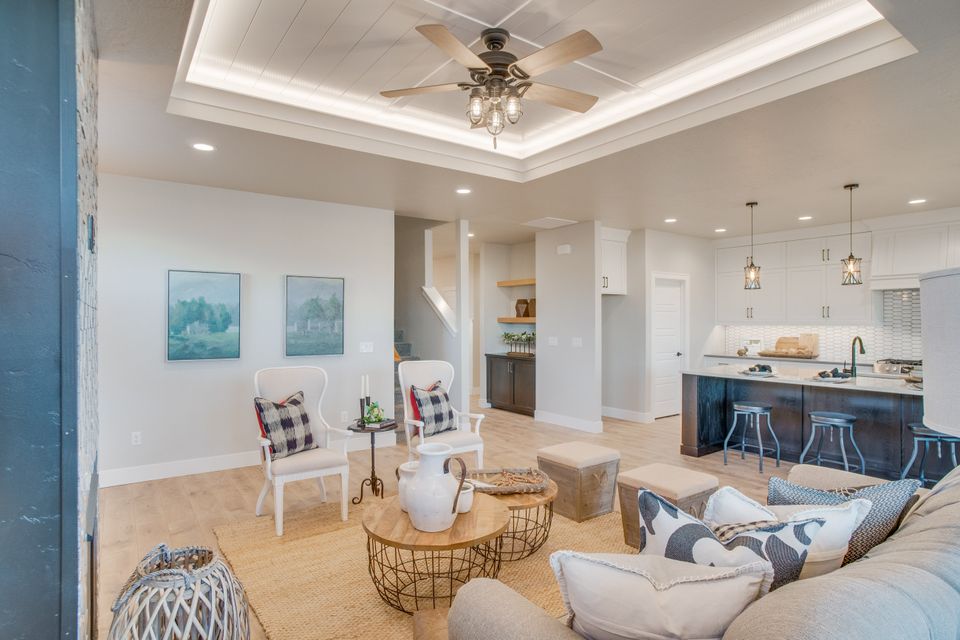 Custom living room by Albertson Construction in Middleton, ID