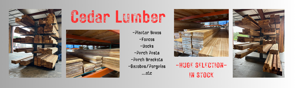 Cedar lumber banner  