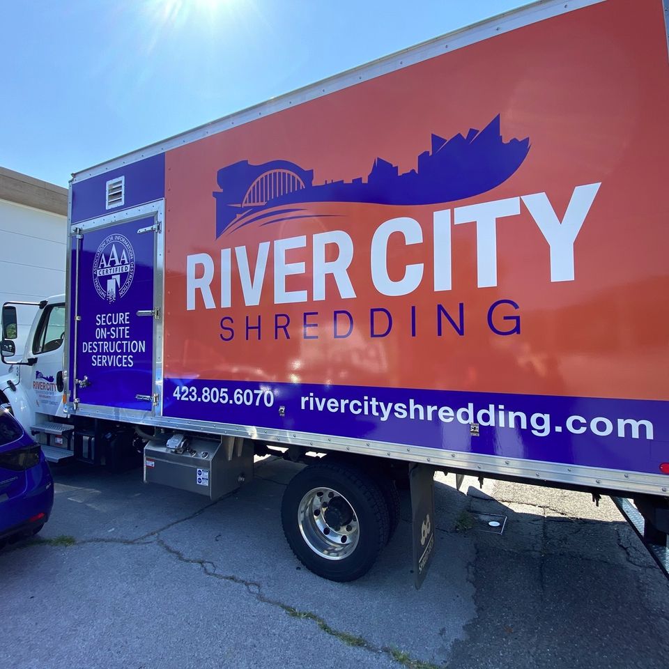 River city shredding box truck wrap