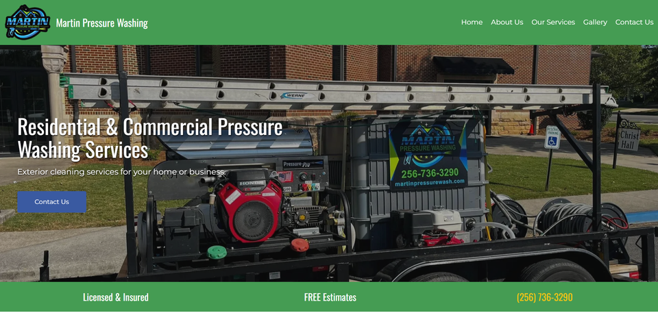 Residential and Commercial Pressure Washing Cullman AL