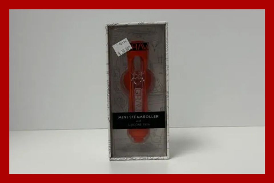 Grav Mini Steam Roller Silicone Skin Orange Hand Pipe