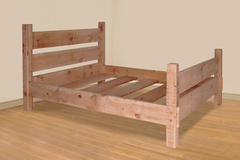 Barnboard bed 3 sct