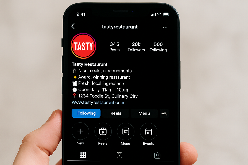 20250619 1403 instagram restaurant profile simple compose 01jy3ce31ffves6bjez0qydewy