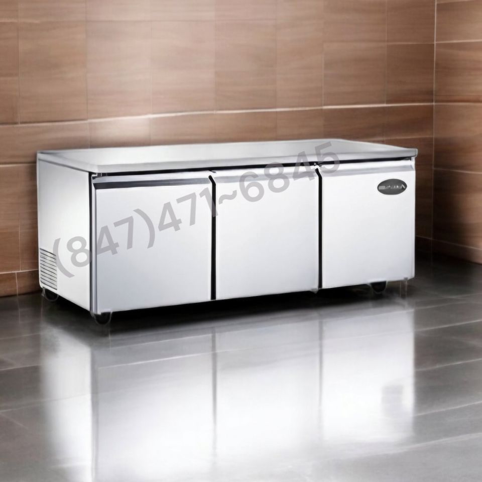 commercial restaurant stainless steel undercounter cooler undercounter refrigerator with three solid doors