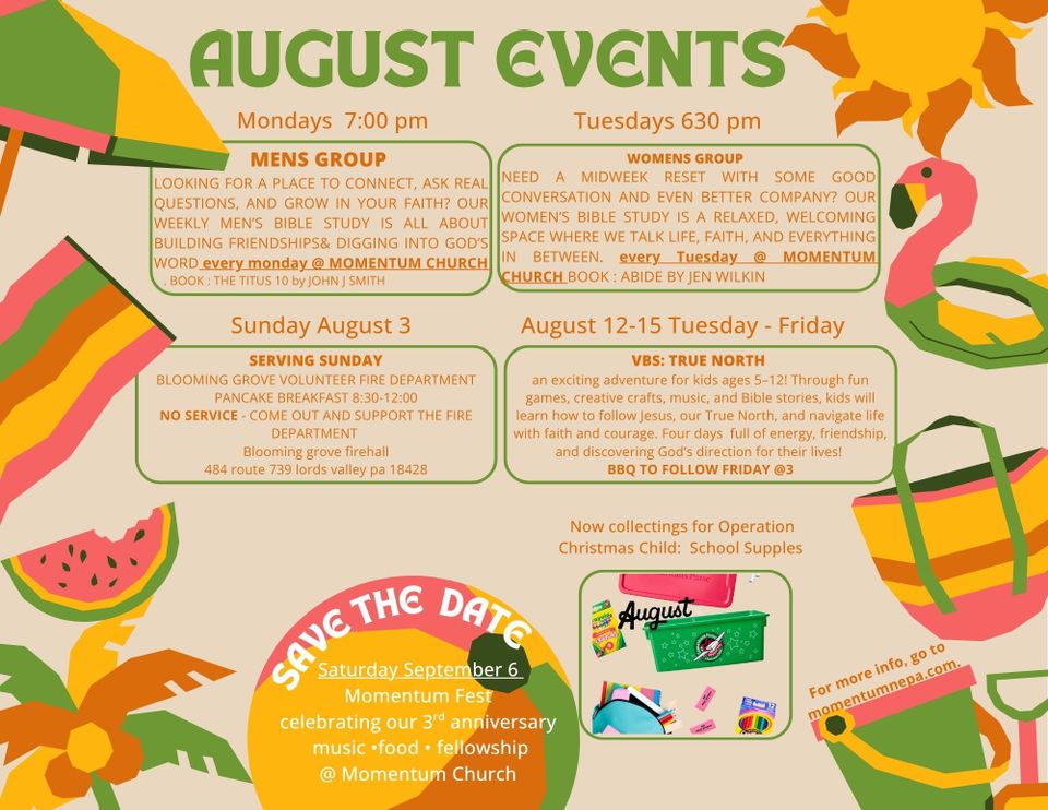 Green yellow orange colorful summer events poster (us letter (landscape))
