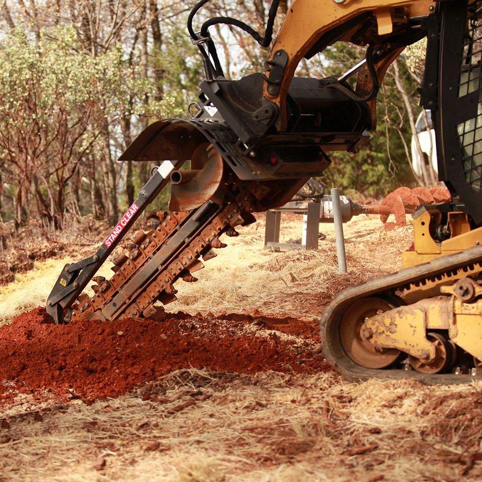 Byers land clearing wildfire prevention trencher