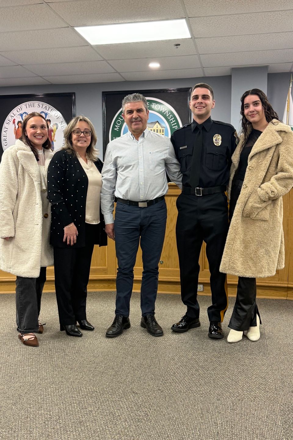 The swearing in of police officer kyle barbosa and his family 1 13 2026