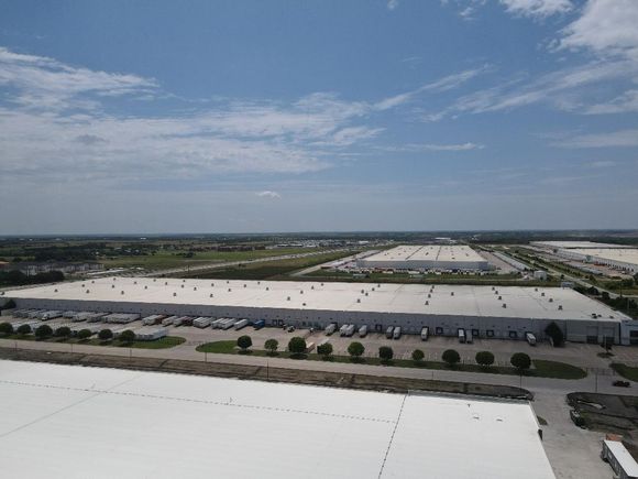 Drone photo of commercial building