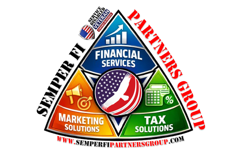 Logo semper fi partners group triangle   white background
