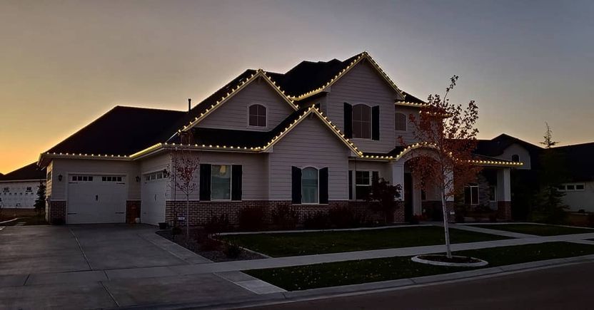 Exterior house light installation in Boise Idaho