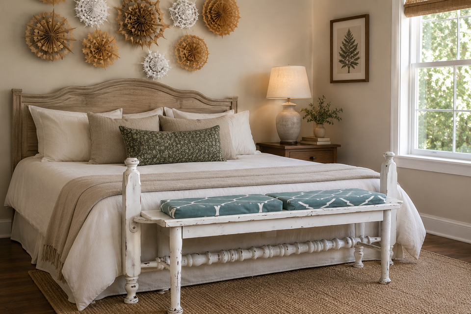 Reimagined head and footboard to bench
