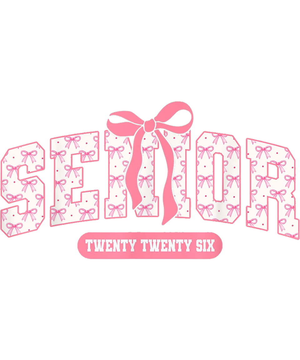 School   senior class of 2026 pink bows