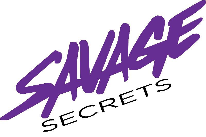Savage secrets logo white background
