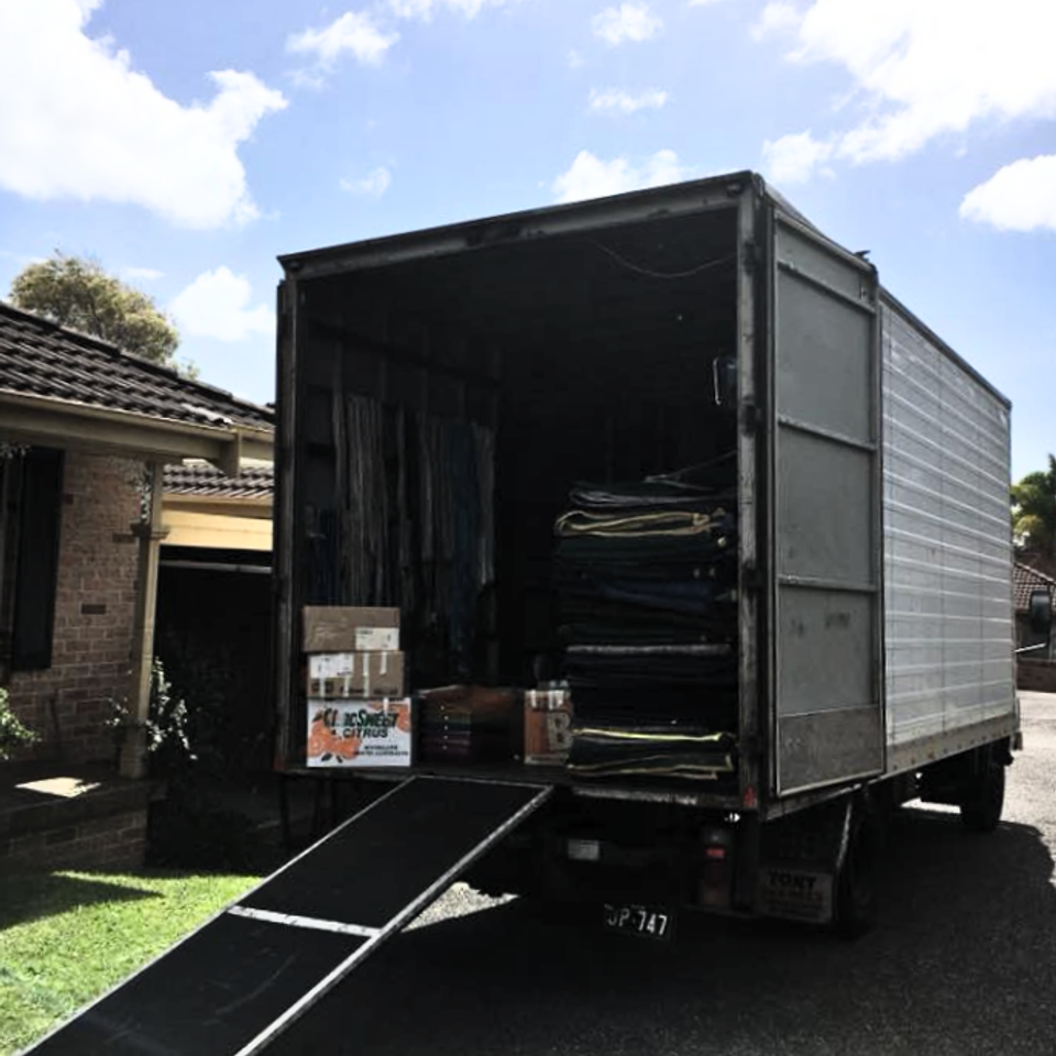 Truck ready for packing