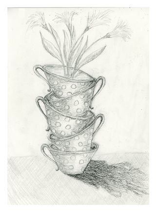 Pencil. Vase