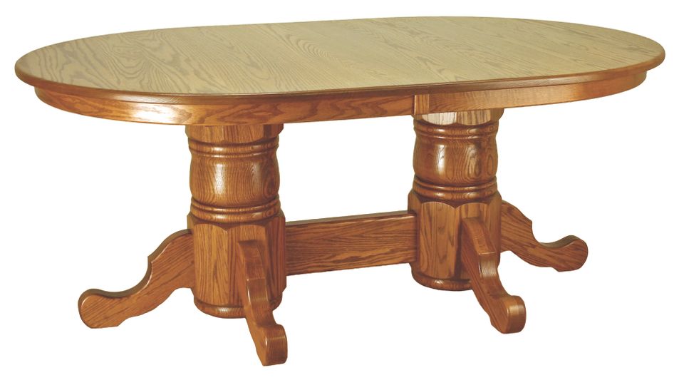 Cd turned double pedestal table 27004