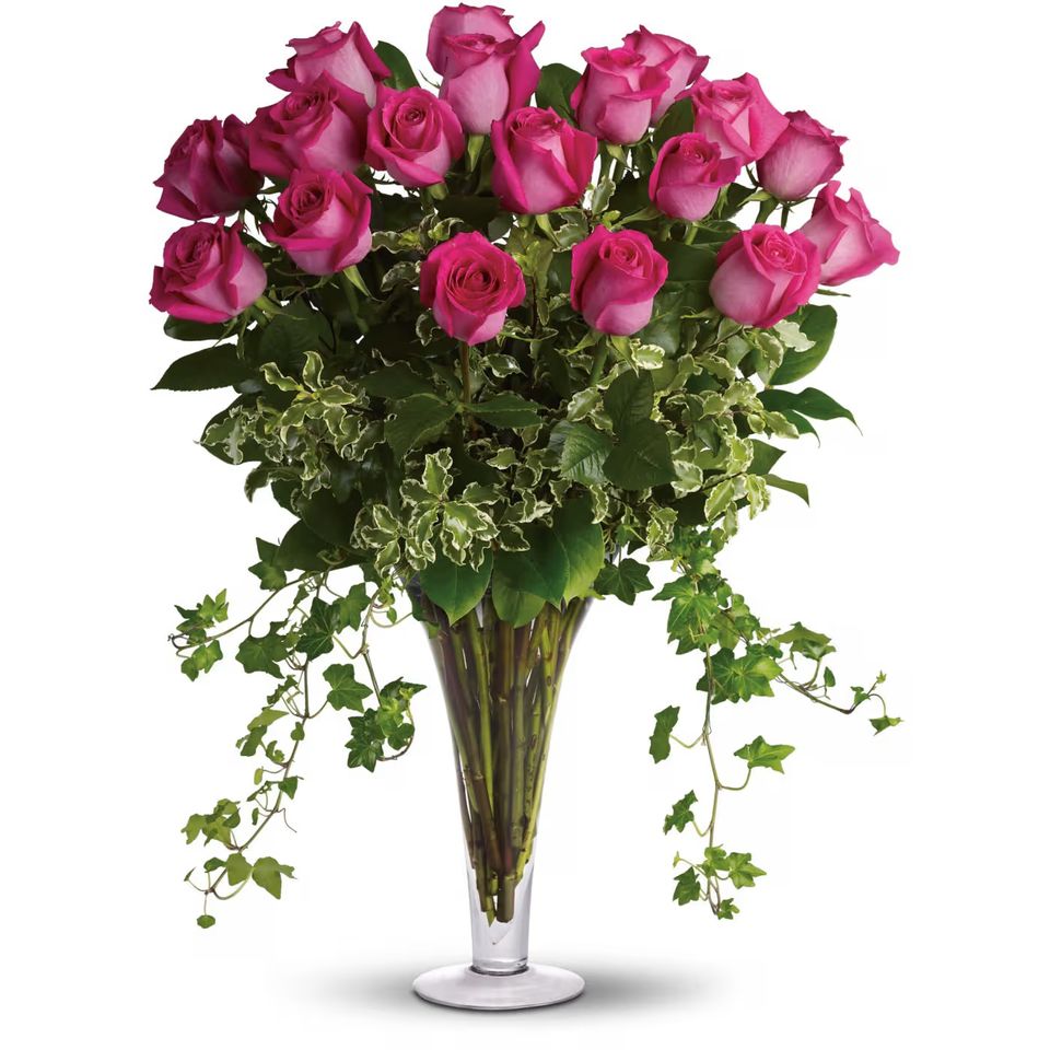 Dreaming in pink 18 long stemmed pink roses 657e22652bfb7