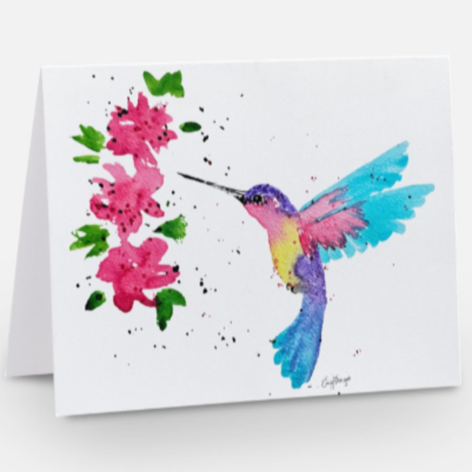 Hummingbird 5 notecard