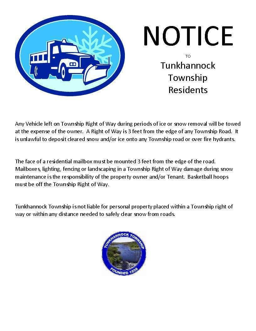 2018 plow notice