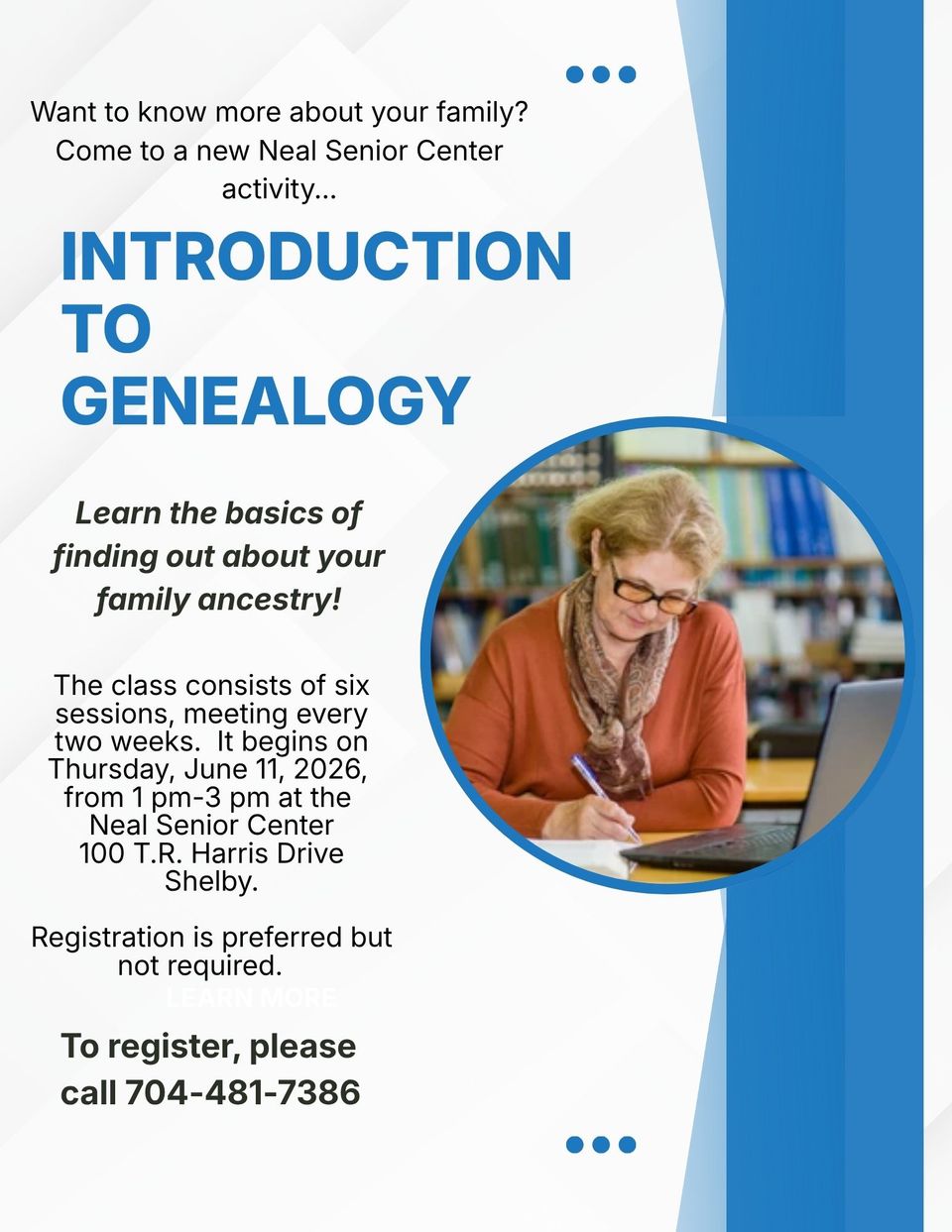 Poster into. to geneology