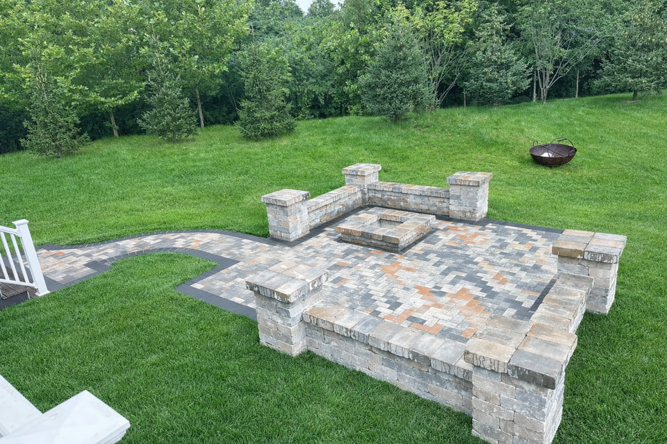 Hardscaping job done by Vic's Landscaping of Michigan