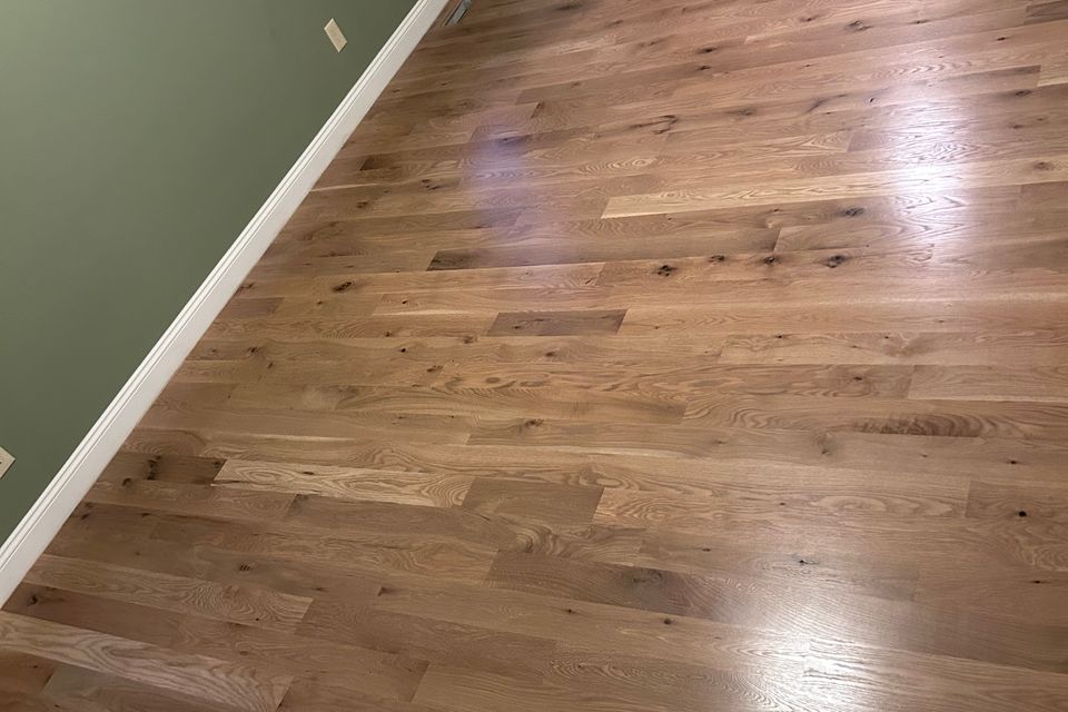 Hardwood flooring job, with a glare, done by Siti Floors of Northeast Ohio