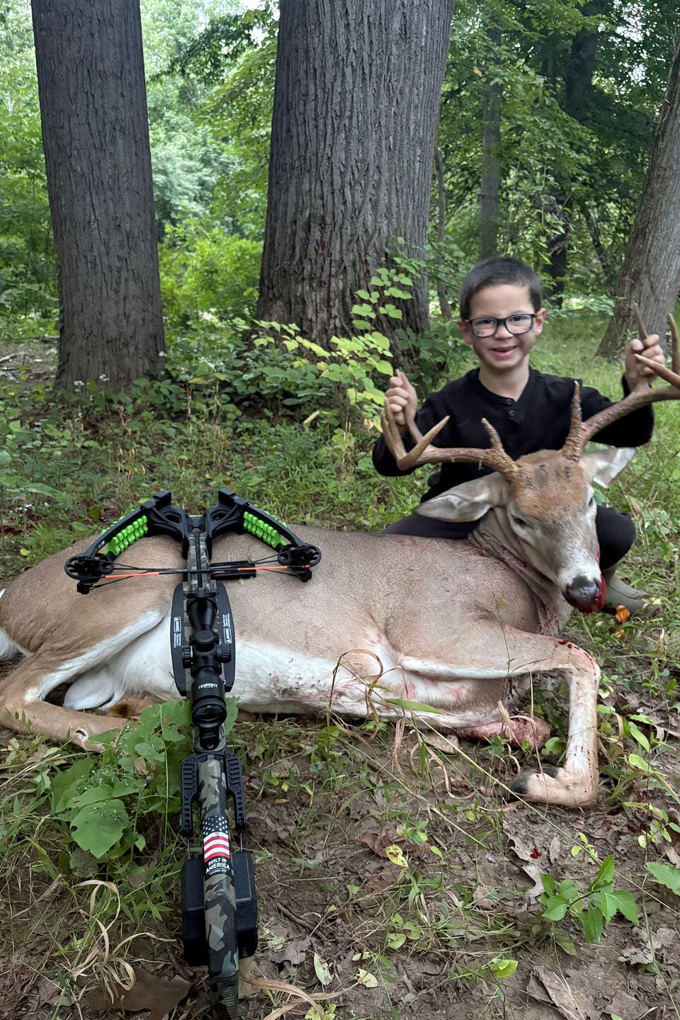 6 year-old archer shoots a 9-point buck in PA
