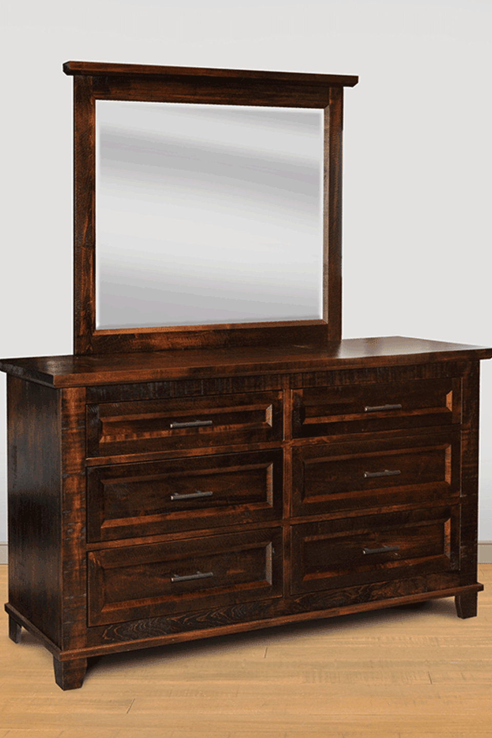 Rustic algonquin dresser   mirror s sct