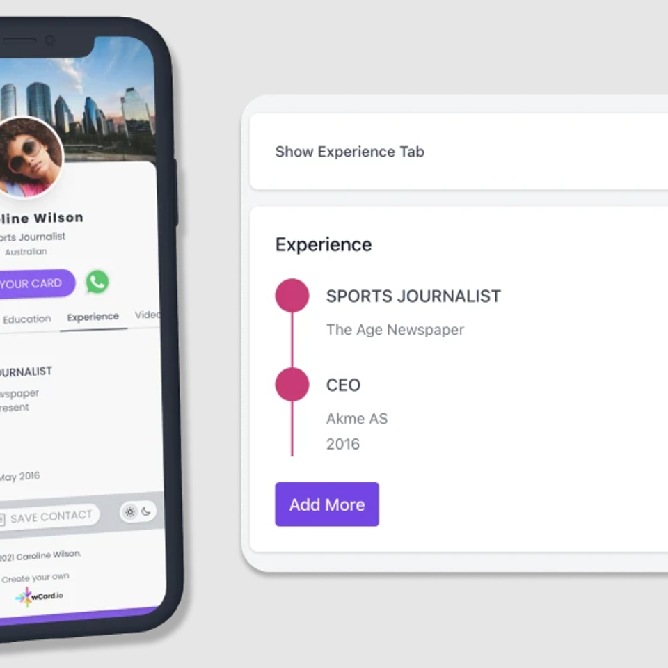 Digital business card   work experience 10