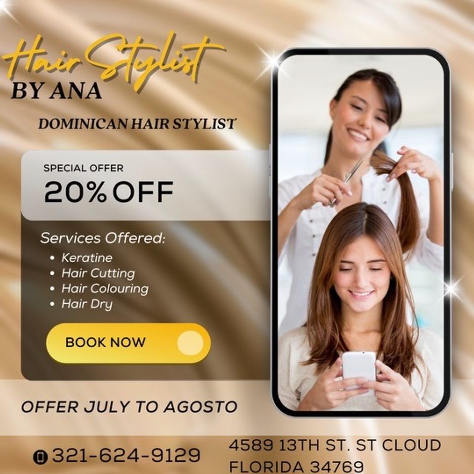 Black and yellow hair salon sale instagram post