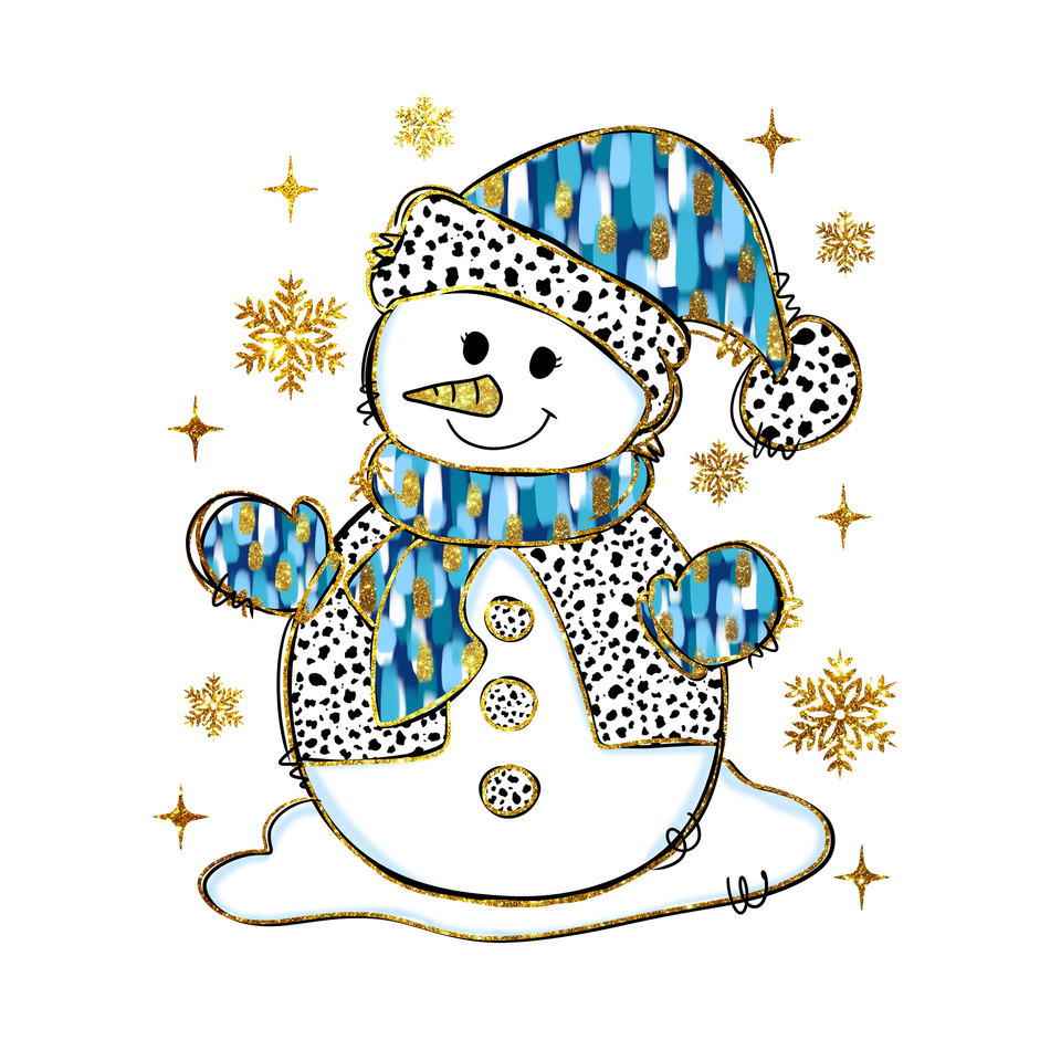 Seasons   christmas brushstroke snowman