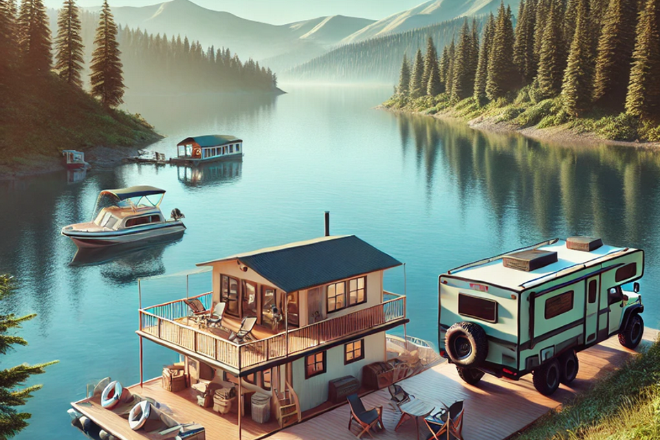 Houseboat lake