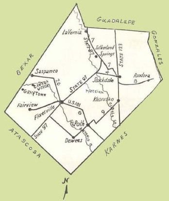 Wilson county map med hr