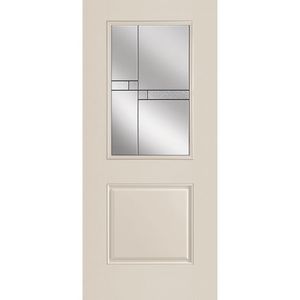 Bls 106 661 1  belleville smooth 1 panel door half lite with cruz glass