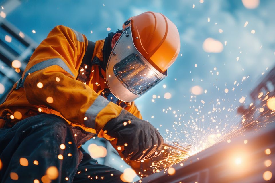 Vecteezy welder wearing protective gear using welding torch on metal 68030891 min
