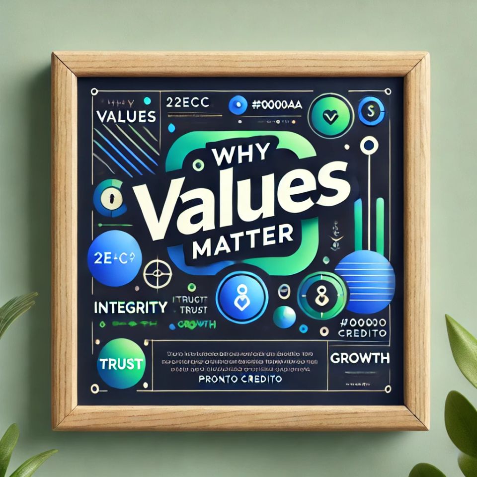 Dall·e 2025 01 23 19.37.05   a small  visually engaging ad image about the importance of values  designed for a small frame. the color scheme uses  2ecc71 (vibrant green) and  000