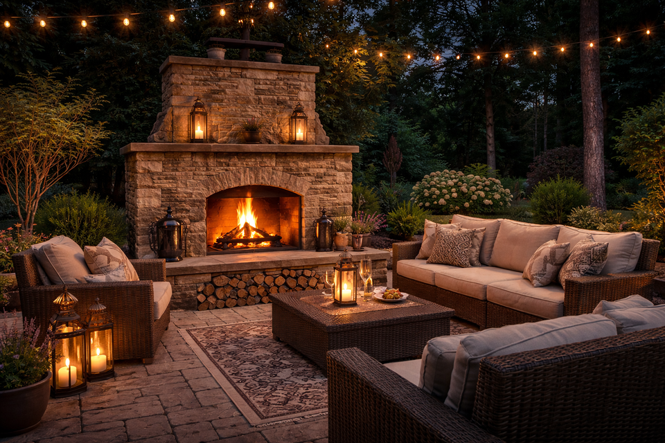 Outdoor Fireplace intallation