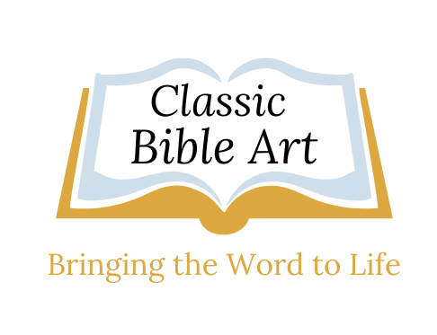 Classic bible art logo color