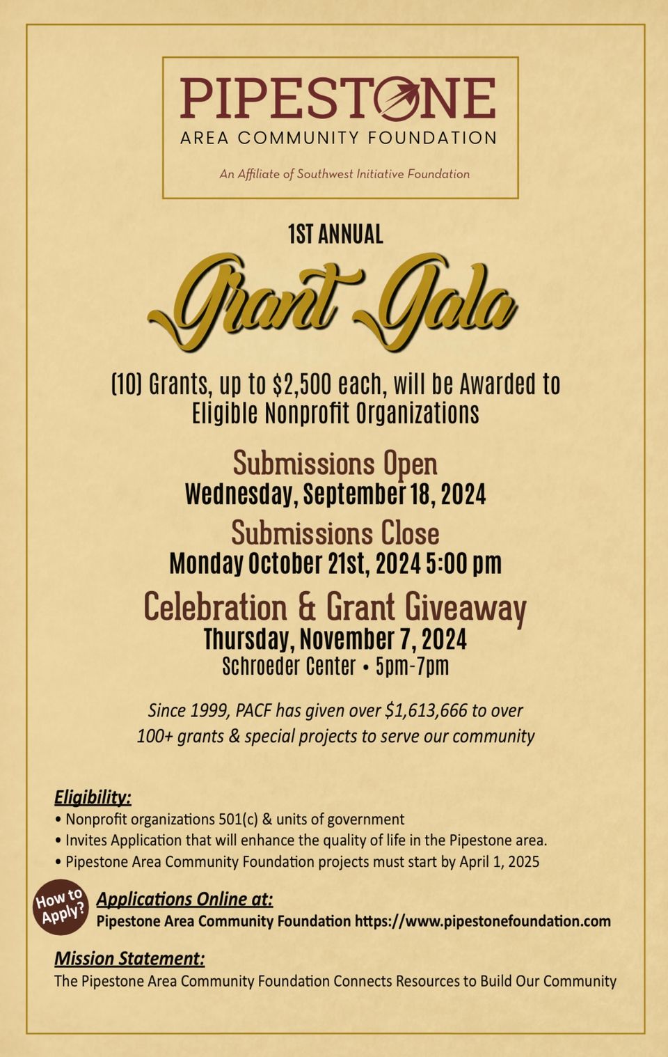 Invitation to grant gala